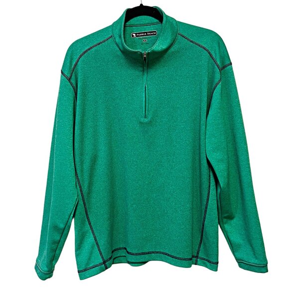 Pebble Beach Performance Pullover Sweatshirt Long Sleeve 1/4 Zip Golf Jacket - Picture 4 of 10